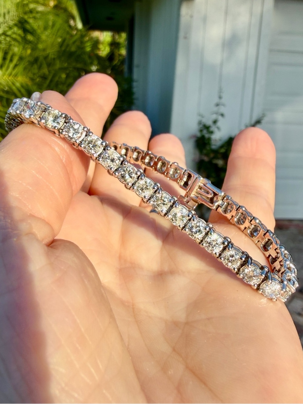 14k gold and 9.25 carat diamond bracelet